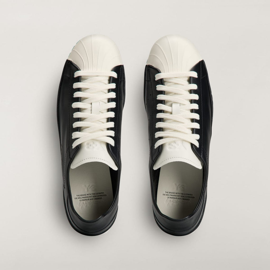 Adidas Women's Y-3 SUPERSTAR Sneakers - Black / Black / Off White - Image 2