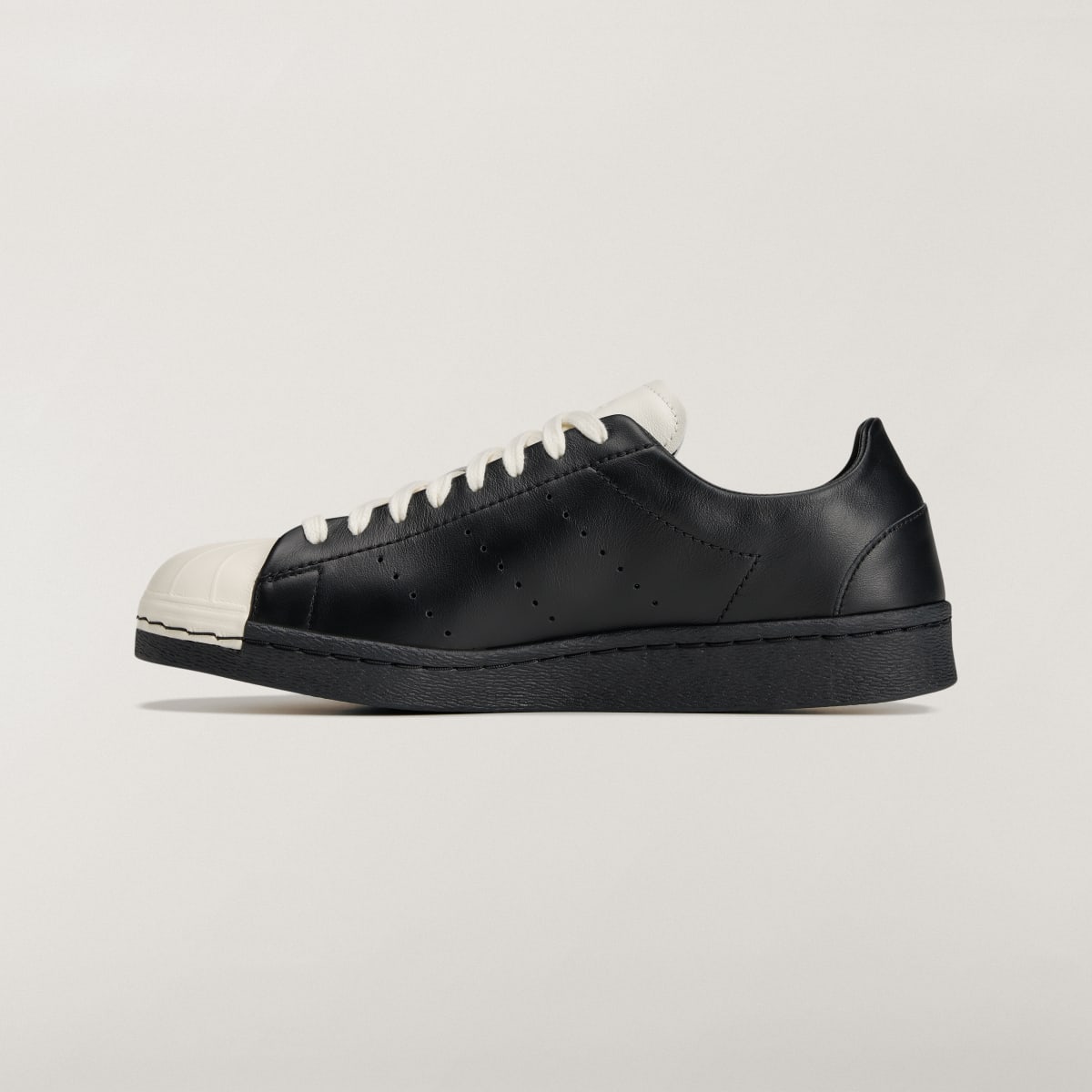 Adidas Men's Y-3 SUPERSTAR Sneakers - Black / Black / Off White - Image 6
