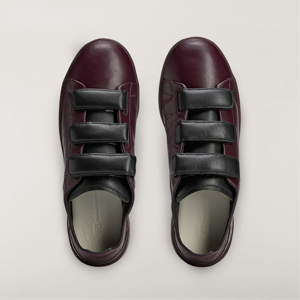 Adidas Men's Y-3 Stan Smith Hook-And-Loop - Shadow Maroon / Shadow Maroon / Black - Image 2