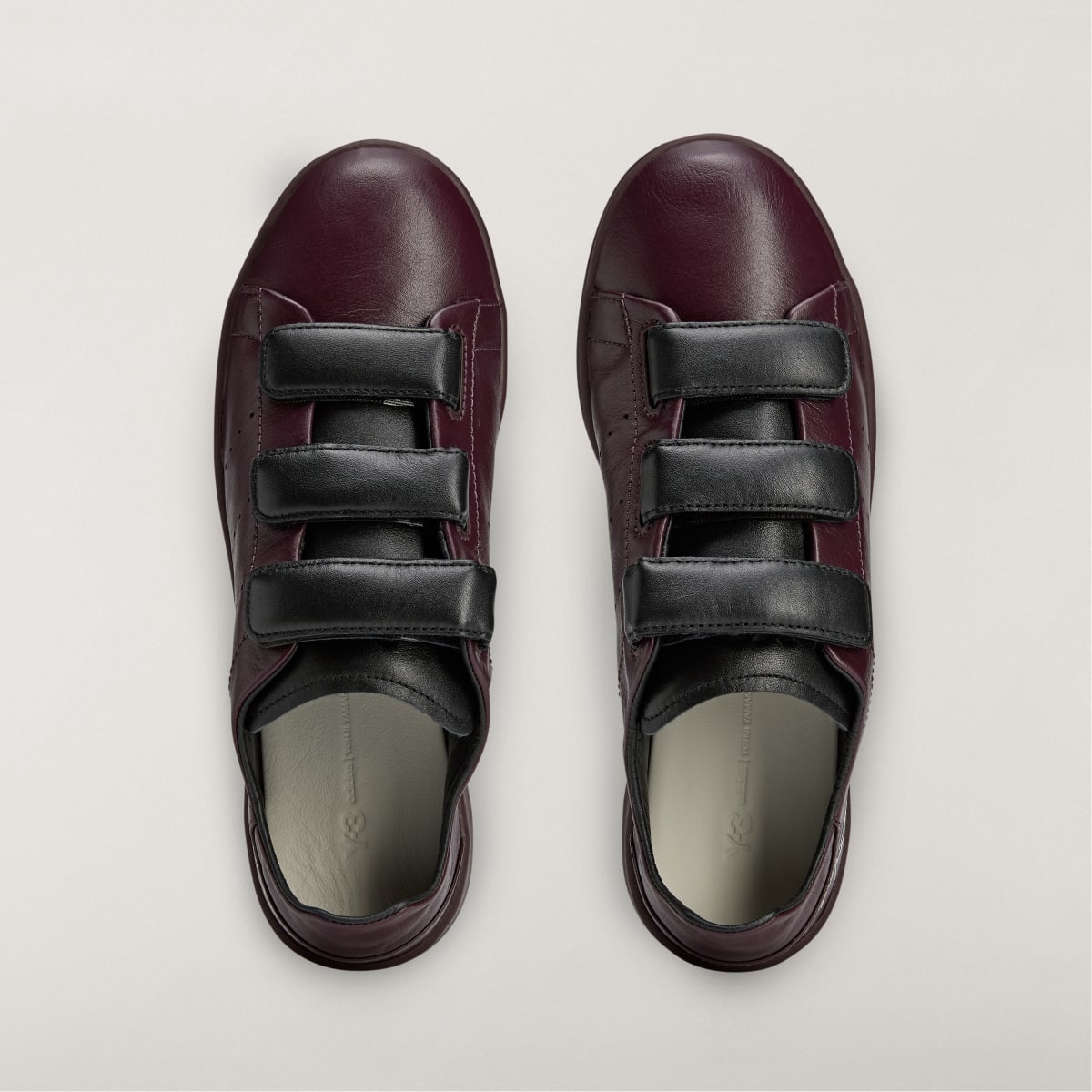 Adidas Men's Y-3 Stan Smith Hook-And-Loop - Shadow Maroon / Shadow Maroon / Black - Image 2