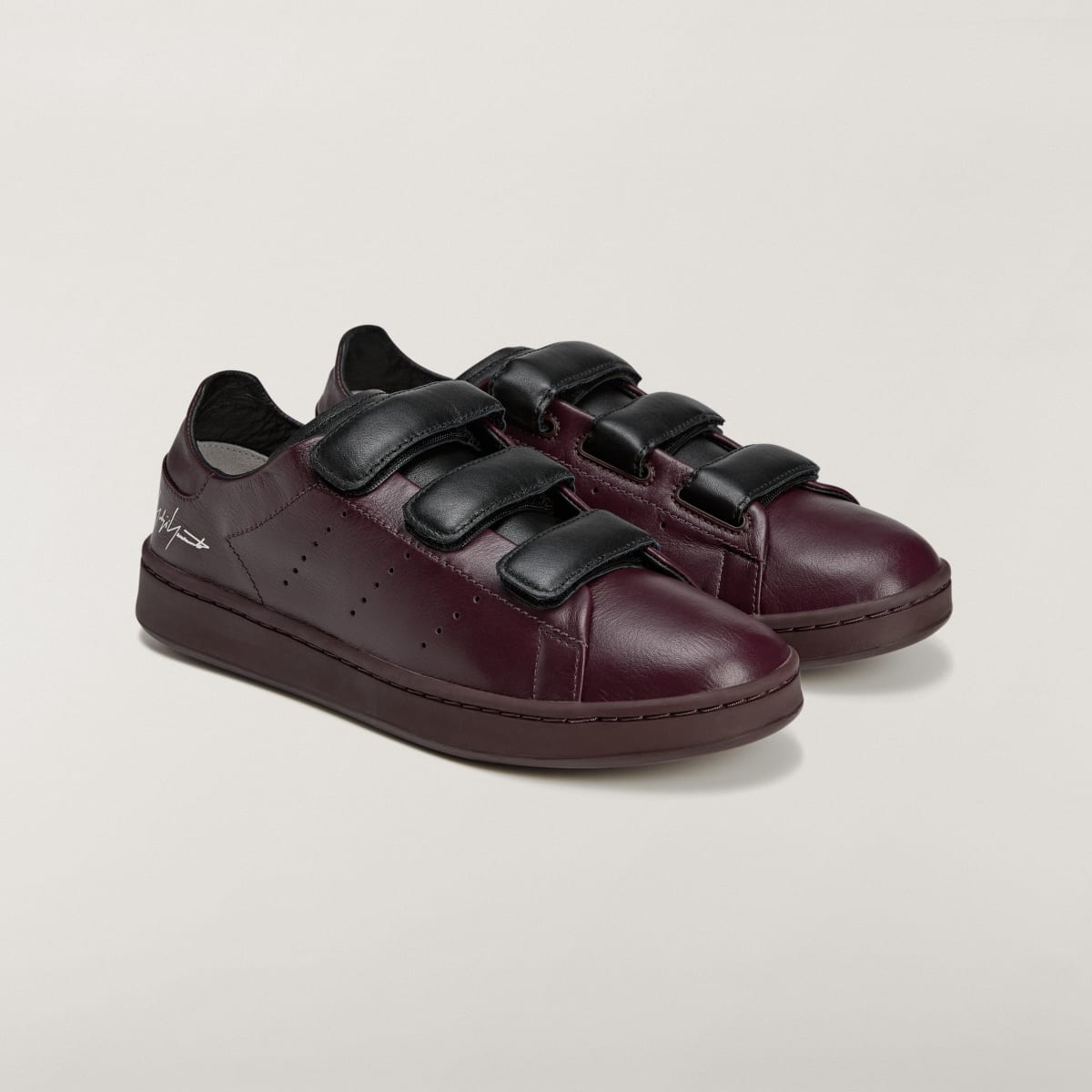 Adidas Men's Y-3 Stan Smith Hook-And-Loop - Shadow Maroon / Shadow Maroon / Black - Image 4