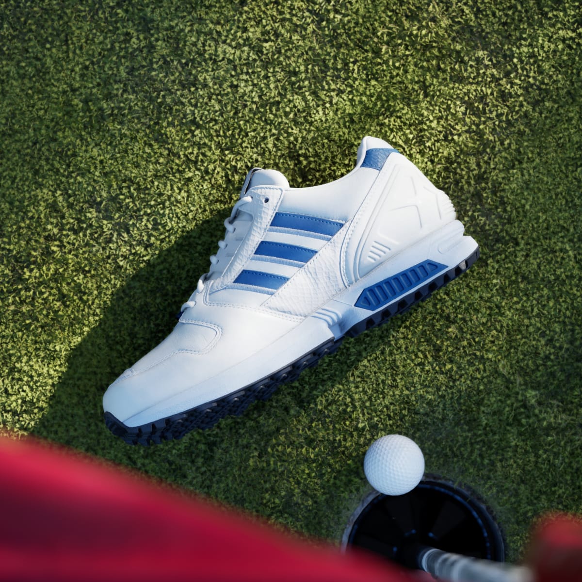 Adidas Women's ZX 8000 SPIKELESS GOLF SHOES - Off White / Dusky Petrol / Crystal Sky - Image 7