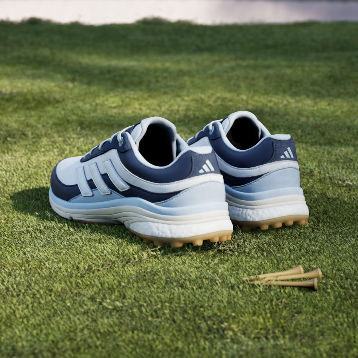 Adidas Women's Zoysia Spikeless Golf Shoes - Collegiate Navy / Cloud White / Crystal Sky - Image 6