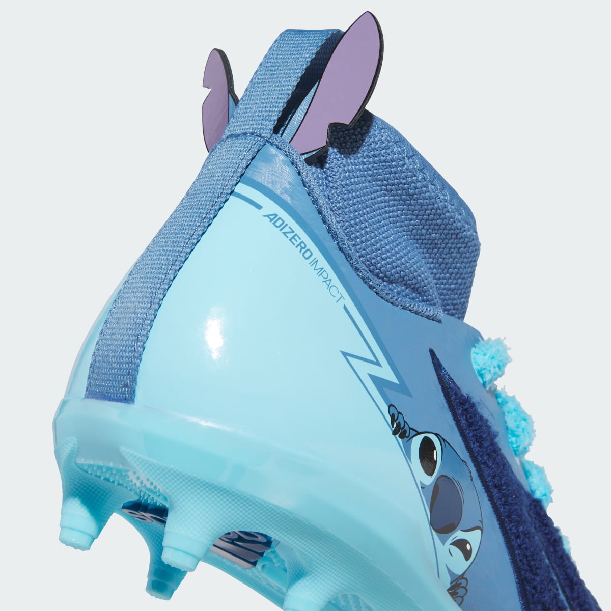 Adidas Kids' adidas Disney Lilo & Stitch Adizero Impact 2 II Kids American Football Cleats - Bright Royal / Team Navy Blue 2 / Lucid Aquamarine - Image 9