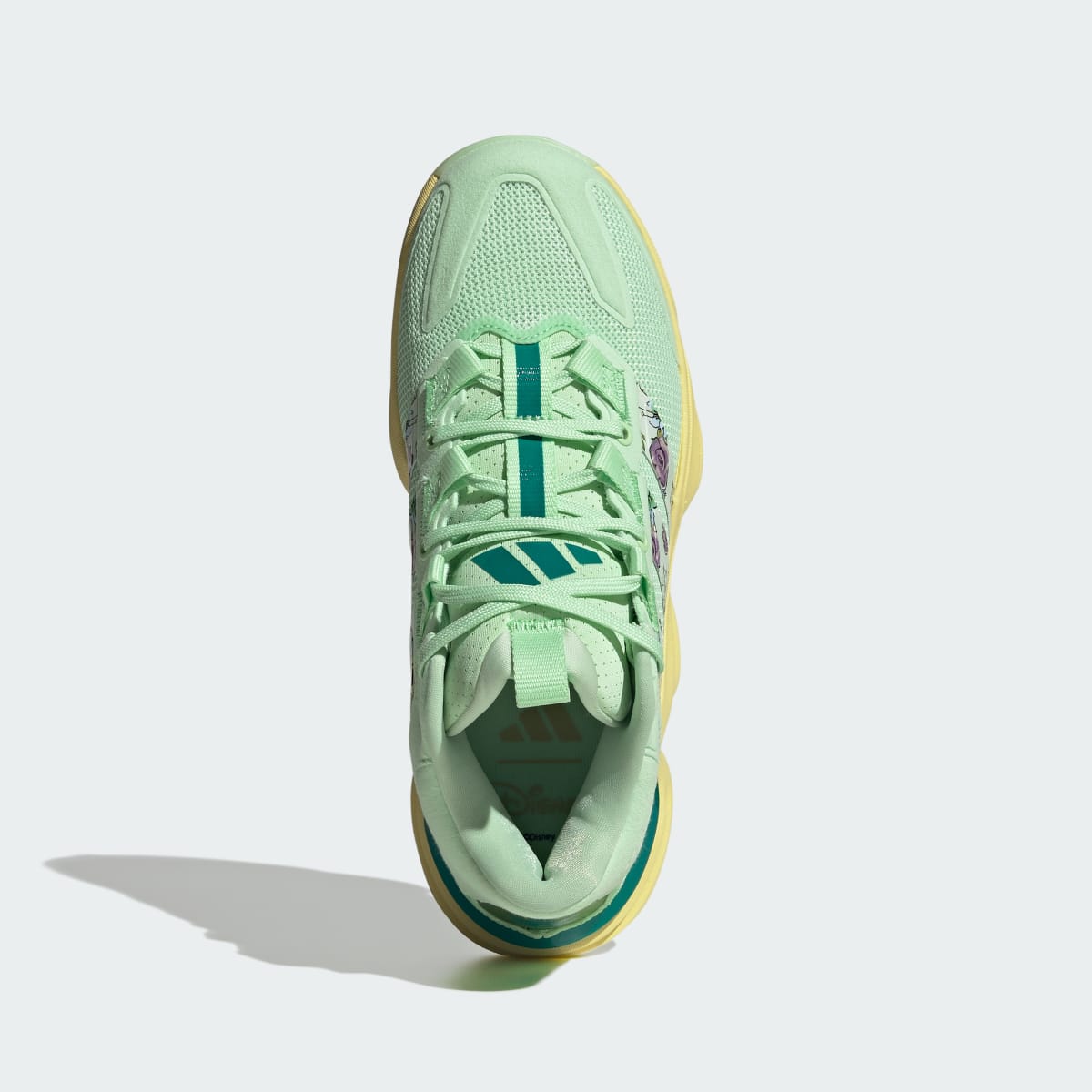 Adidas Women's adidas Disney Princess Court Stabil Indoor Shoes - Green / Green / Equipment Green - Image 3