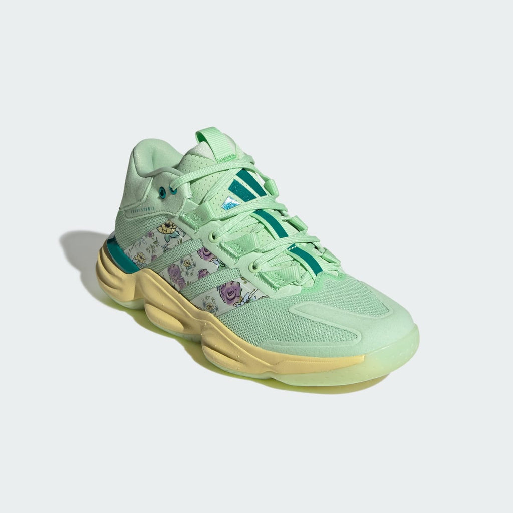 Adidas Women's adidas Disney Princess Court Stabil Indoor Shoes - Green / Green / Equipment Green - Image 5