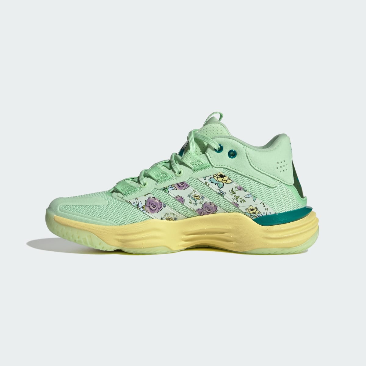 Adidas Women's adidas Disney Princess Court Stabil Indoor Shoes - Green / Green / Equipment Green - Image 7