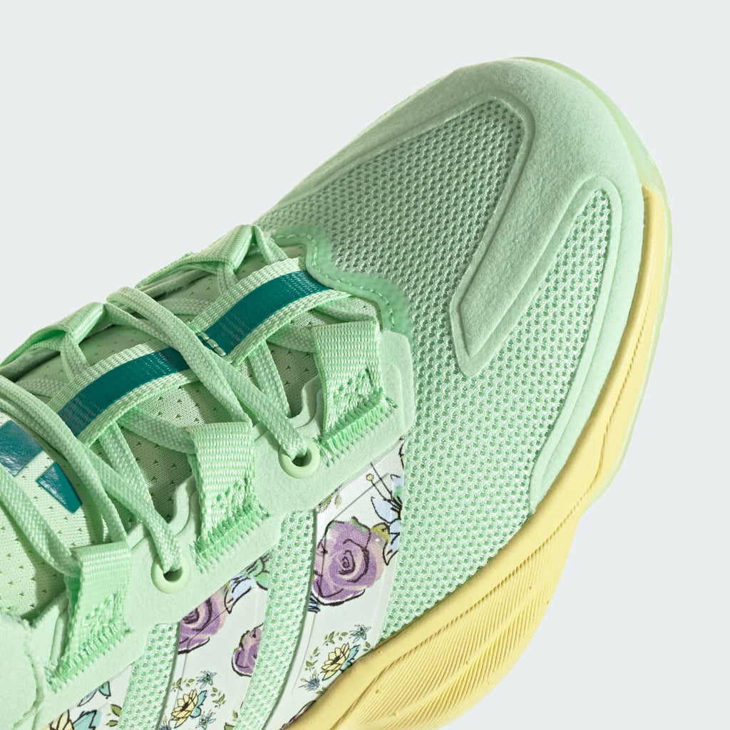Adidas Women's adidas Disney Princess Court Stabil Indoor Shoes - Green / Green / Equipment Green - Image 9