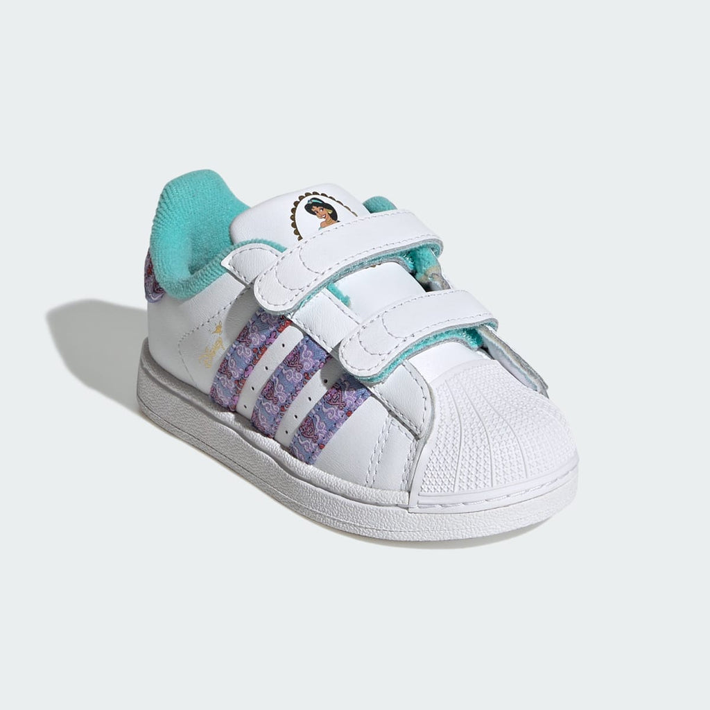 Adidas Kids' adidas Disney Princess SUPERSTAR II COMFORT CLOSURE SHOES - Cloud White / Supplier Colour / Gold Metallic - Image 6