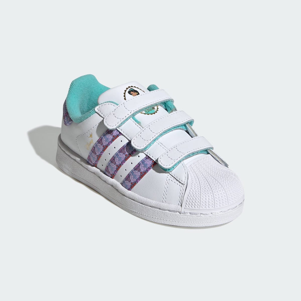 Adidas Kids' adidas Disney Princess SUPERSTAR II COMFORT CLOSURE SHOES - Cloud White / Supplier Colour / Gold Metallic - Image 4