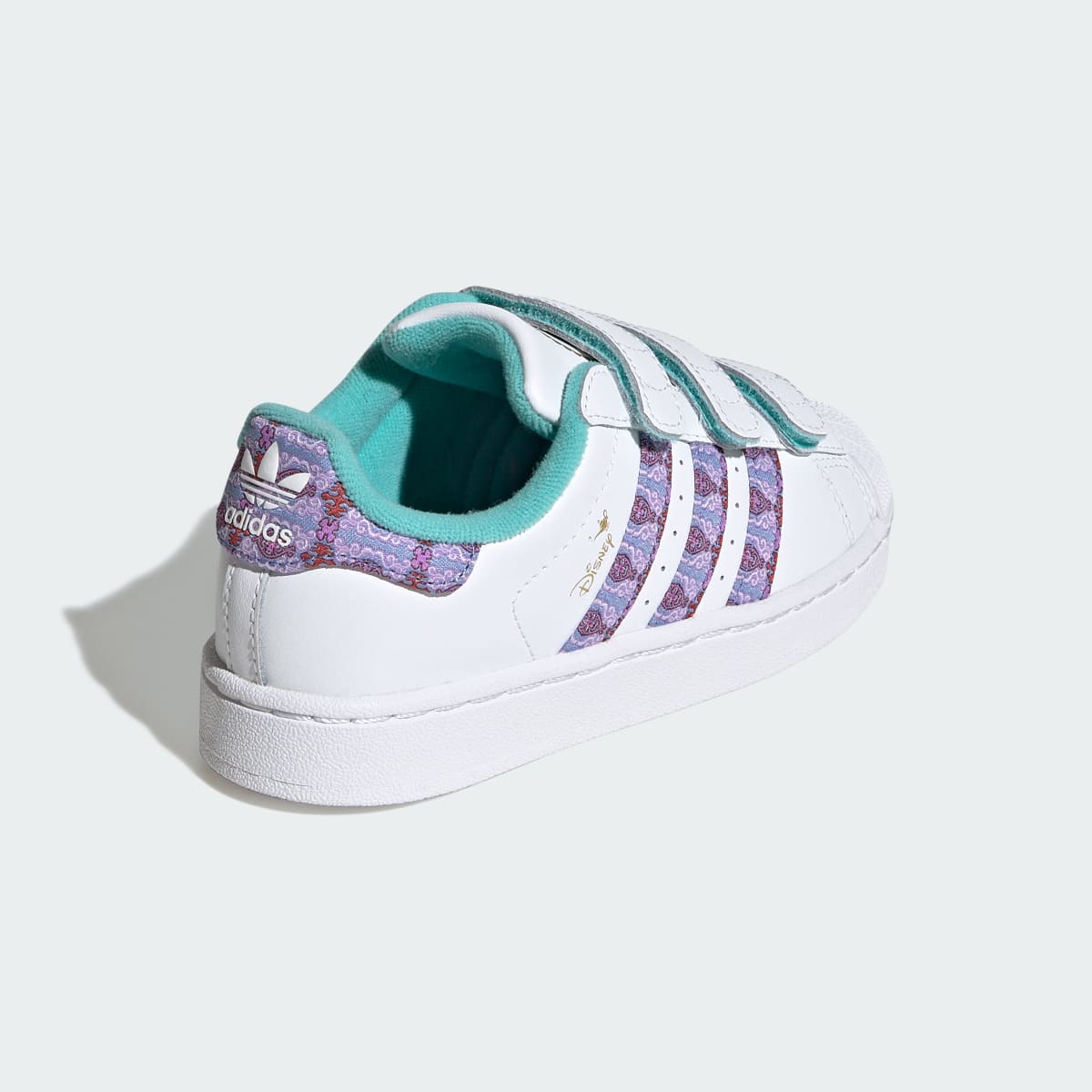 Adidas Kids' adidas Disney Princess SUPERSTAR II COMFORT CLOSURE SHOES - Cloud White / Supplier Colour / Gold Metallic - Image 5