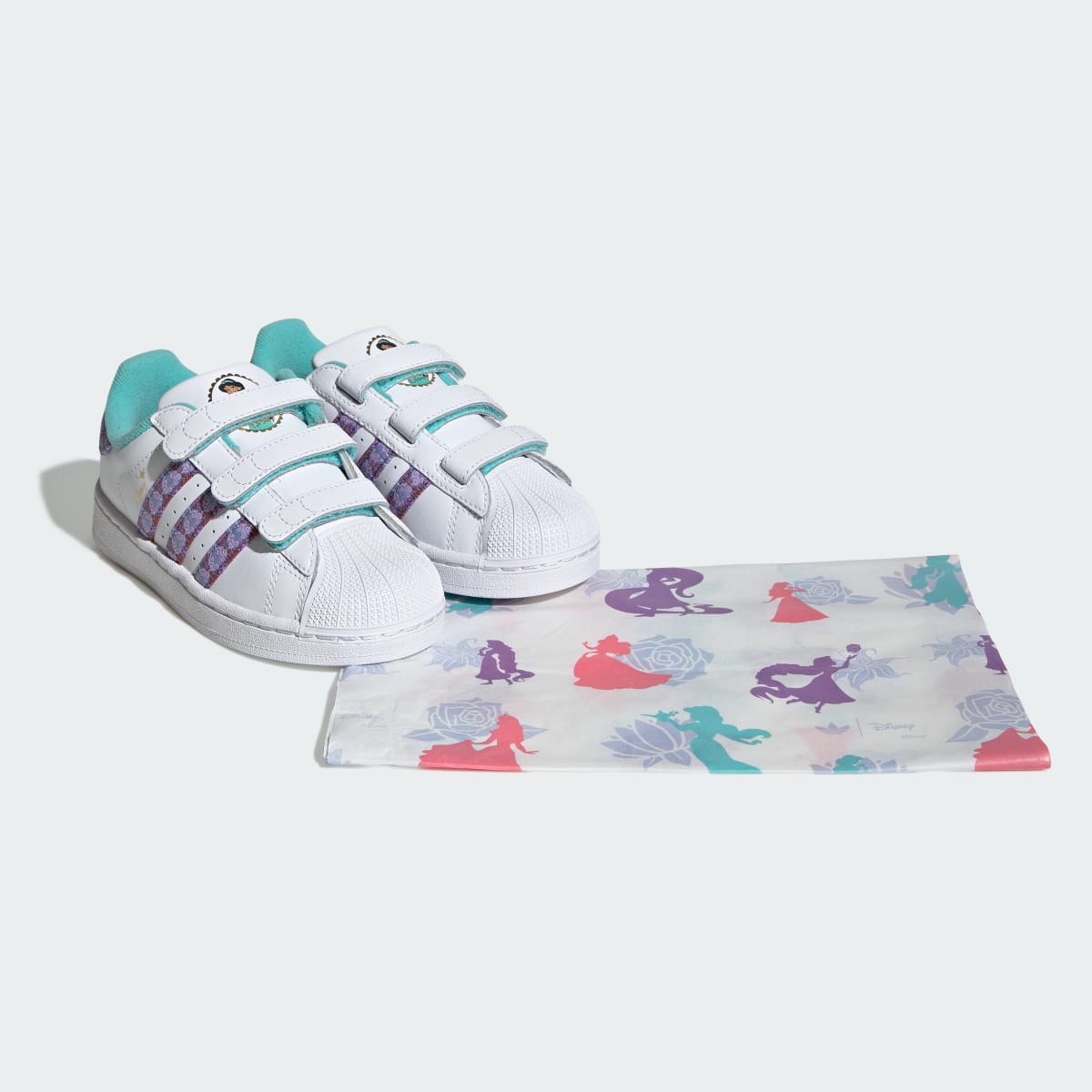 Adidas Kids' adidas Disney Princess SUPERSTAR II COMFORT CLOSURE SHOES - Cloud White / Supplier Colour / Gold Metallic - Image 8