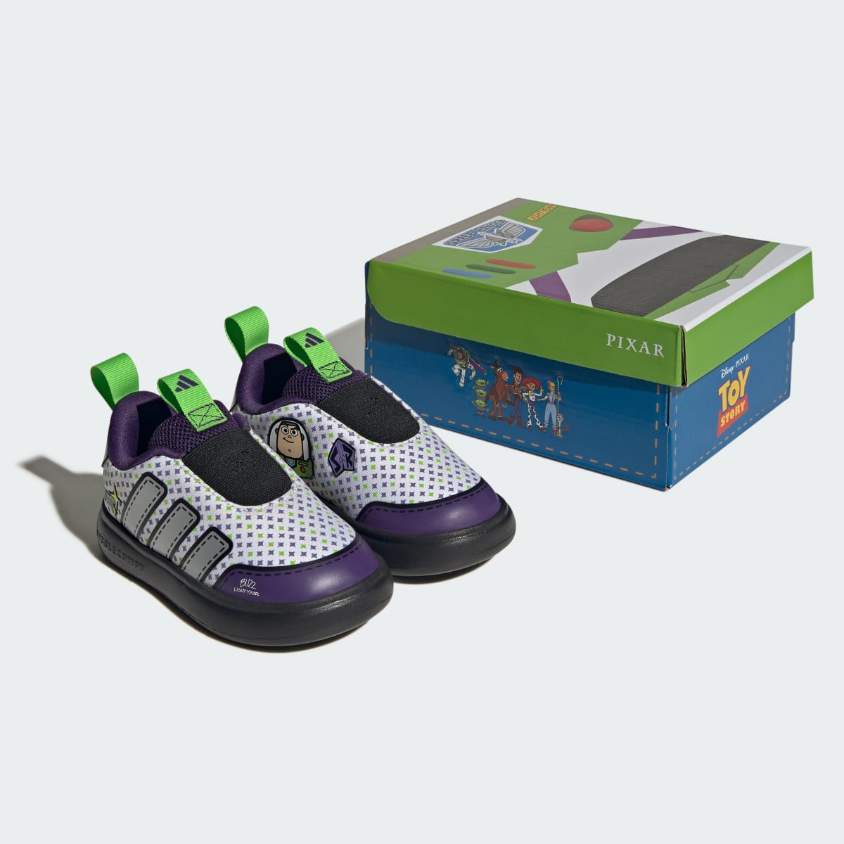Adidas Kids' adidas PIXAR TOY STORY BUBBLECOMIC SHOES INFANTS - Cloud White / Silver Metallic / Core Black - Image 7