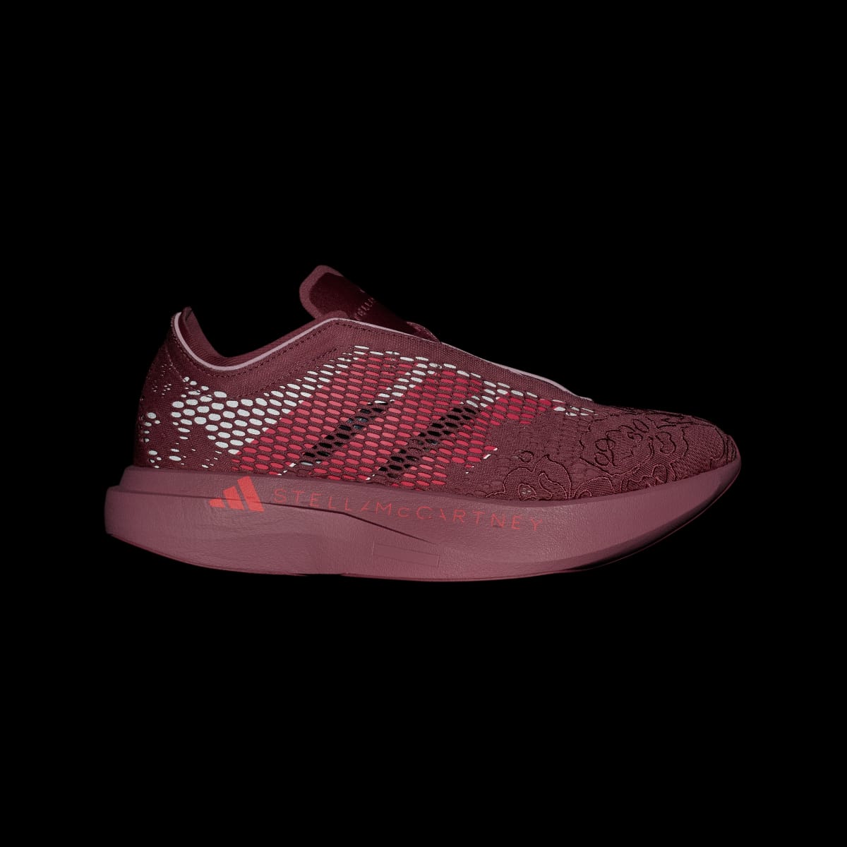 Adidas Women's adidas by Stella McCartney ADIZERO EVO SL Shoes - Preloved Crimson / Solar Turbo / Reflective Silver - Image 4