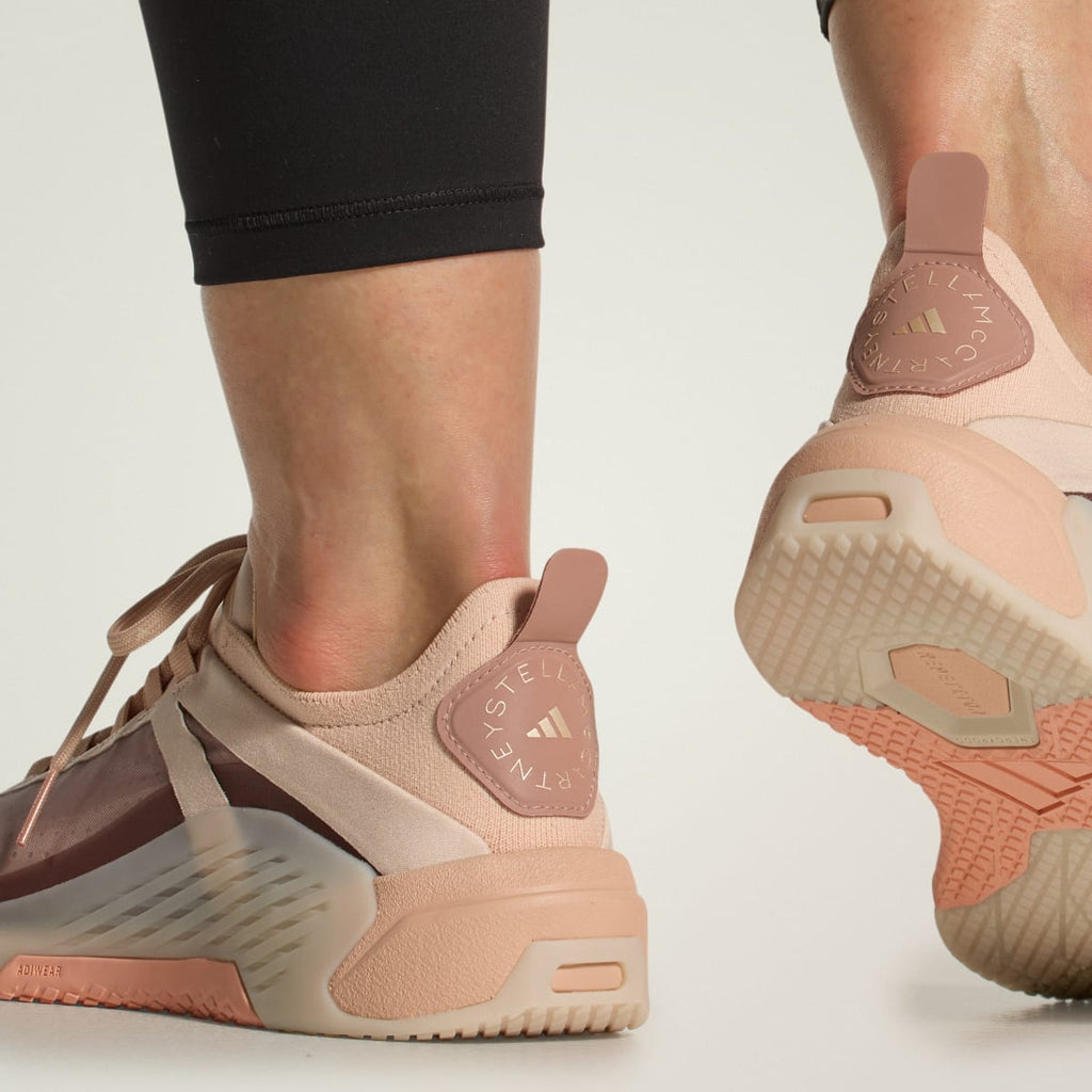 Adidas Women's adidas by Stella McCartney DROPSET 4 Sneaker - Soft Powder / Soft Powder / Brown Mauve - Image 1