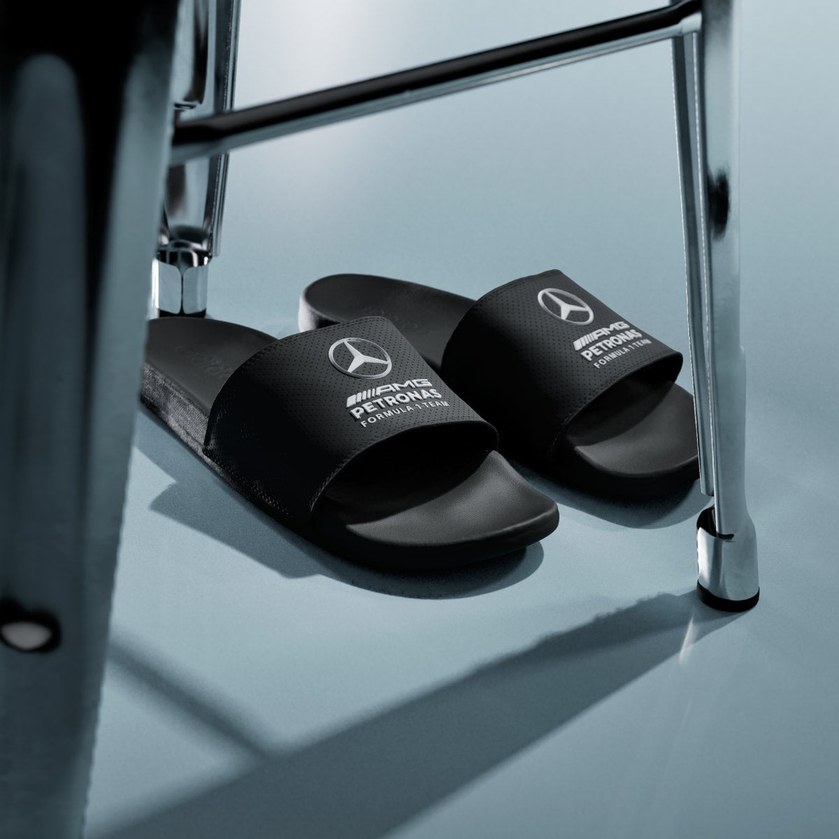 Adidas Women's adilette Comfort MER Slides - Core Black / Core Black / Cloud White - Image 5