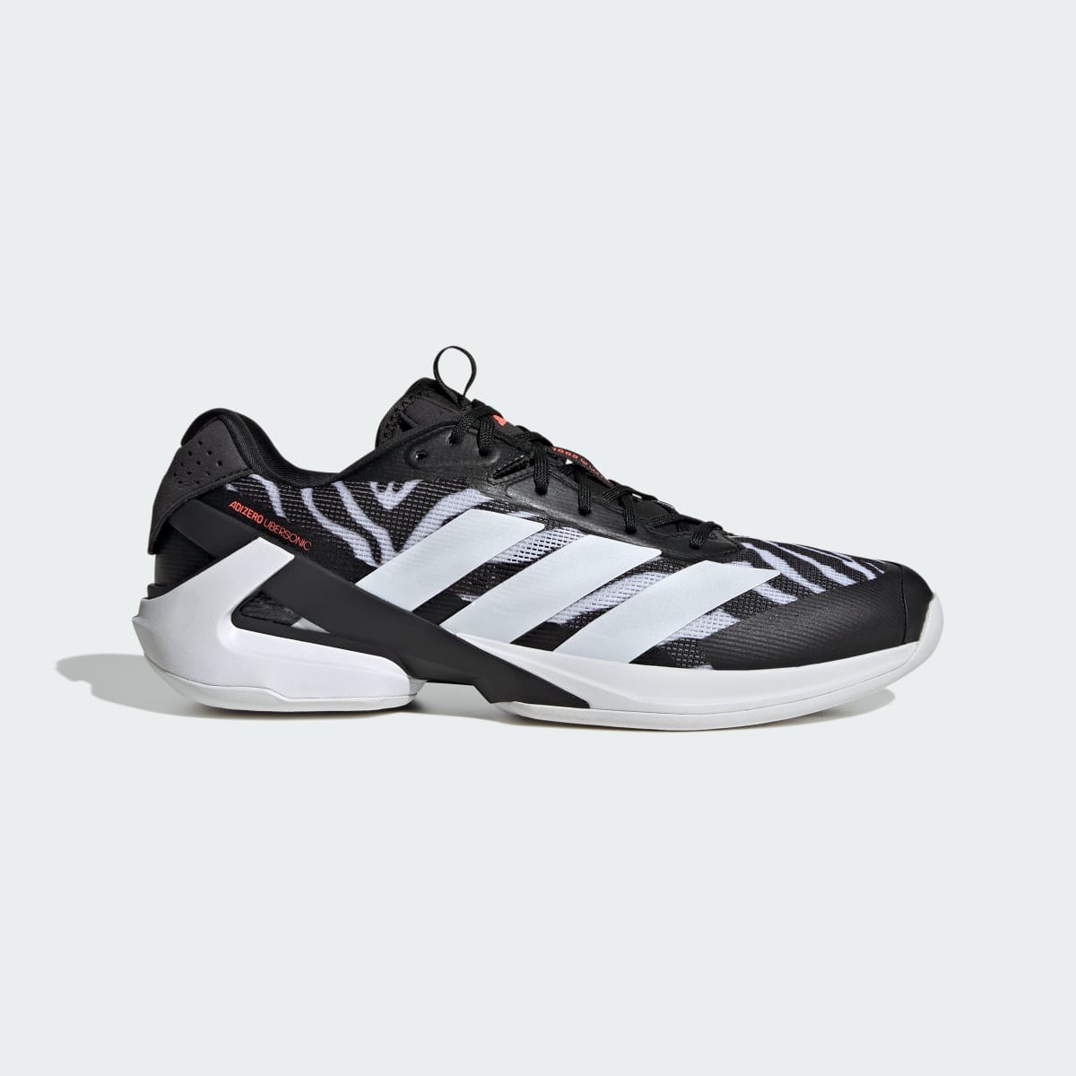 Adidas Men's adizero Ubersonic 5 Tennis Shoes - Core Black / Cloud White / Solar Turbo - Image 1