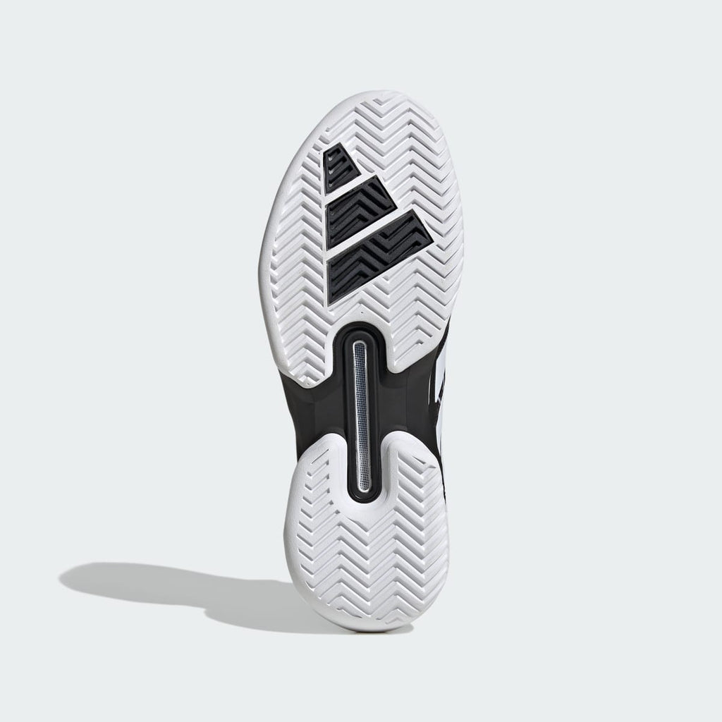 Adidas Men's adizero Ubersonic 5 Tennis Shoes - Core Black / Cloud White / Solar Turbo - Image 3